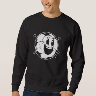 Soccer Ball Cartoon Look Football Sweatshirt