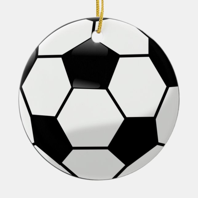 Soccer Ball Ceramic Ornament (Front)