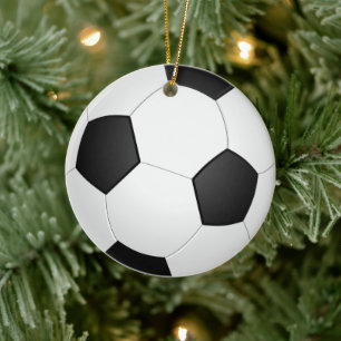 Soccer Ball Ceramic Ornament