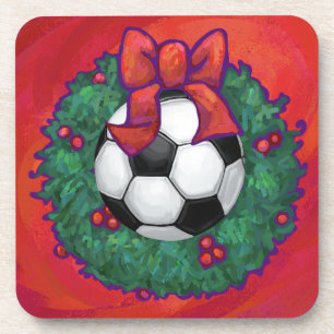 Soccer Ball Christmas Coaster