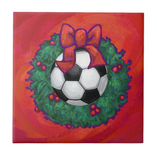 Soccer Ball Christmas Tile