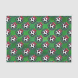 Soccer Ball Christmas Wreath Tissue Paper