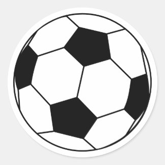 Soccer ball classic round sticker