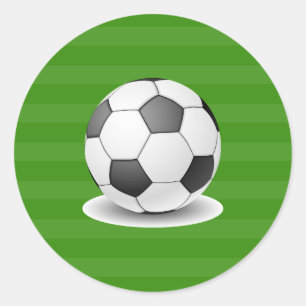 SOCCER BALL CLASSIC ROUND STICKER