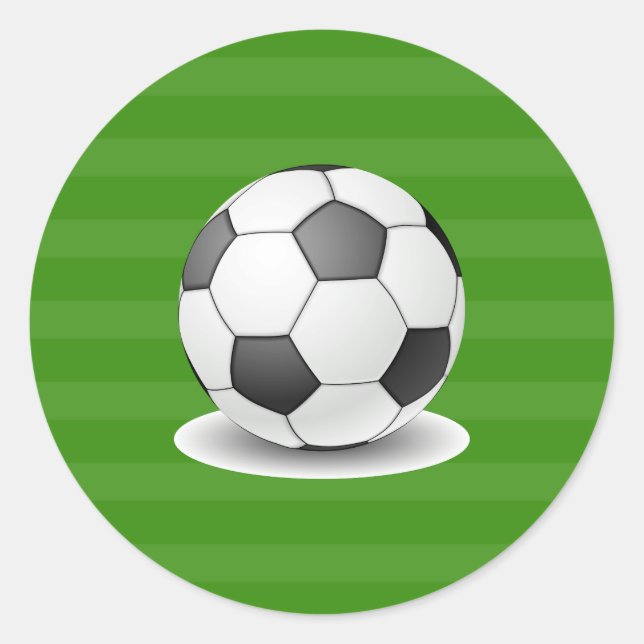 SOCCER BALL CLASSIC ROUND STICKER (Front)