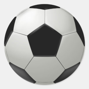 Soccer ball classic round sticker