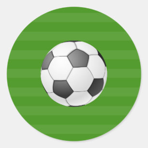 SOCCER BALL CLASSIC ROUND STICKER
