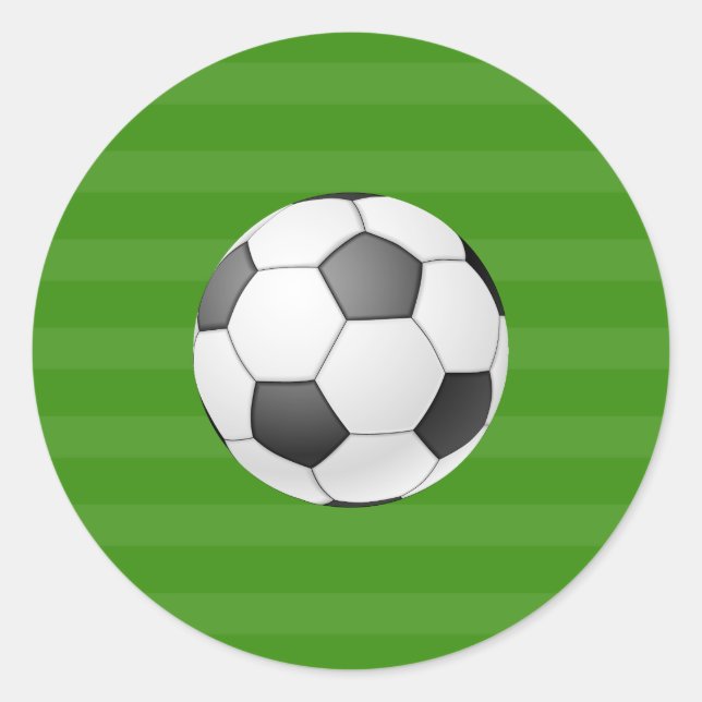 SOCCER BALL CLASSIC ROUND STICKER (Front)