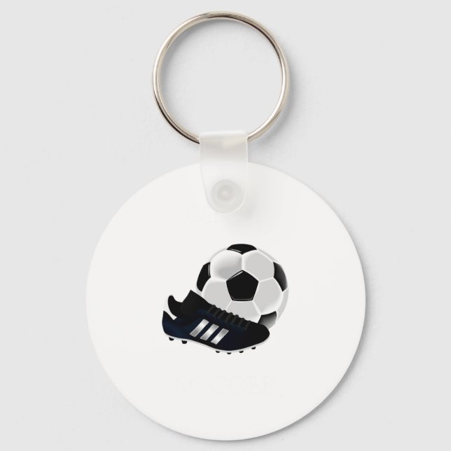 Soccer Ball Cleates Personalized T Shirt  Key Ring (Front)