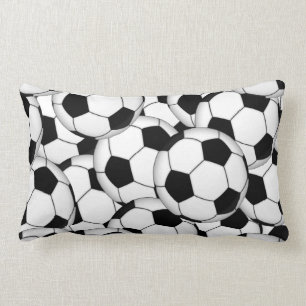 Soccer Ball Collage Lumbar Cushion