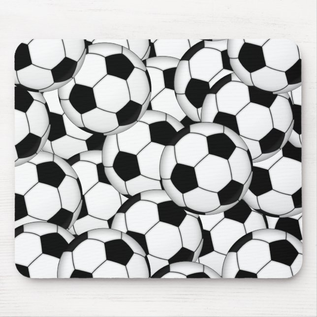 Soccer Ball Collage Mouse Pad (Front)