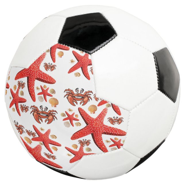 Soccer Ball Crab Stars Beach Fun  (Three Quarter)