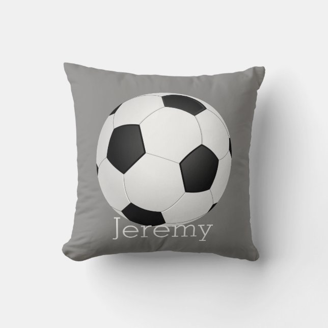soccer ball custom personalised pillow (Front)