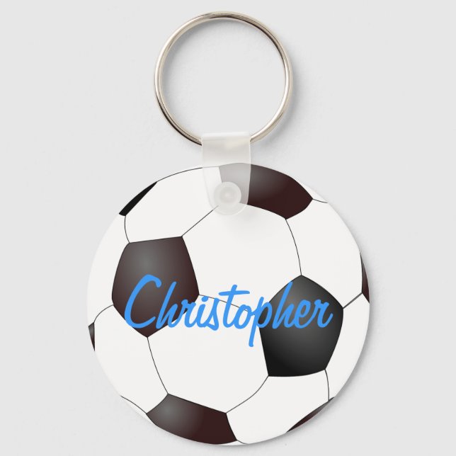 Soccer Ball - Customisable Key Ring (Front)