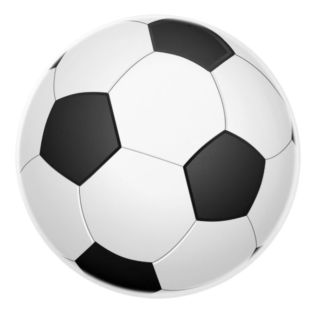 Soccer Ball Design Ceramic Knob (Front)