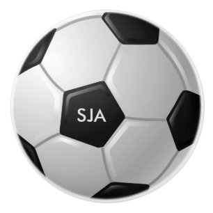 Soccer Ball Design Ceramic Pull or Knob