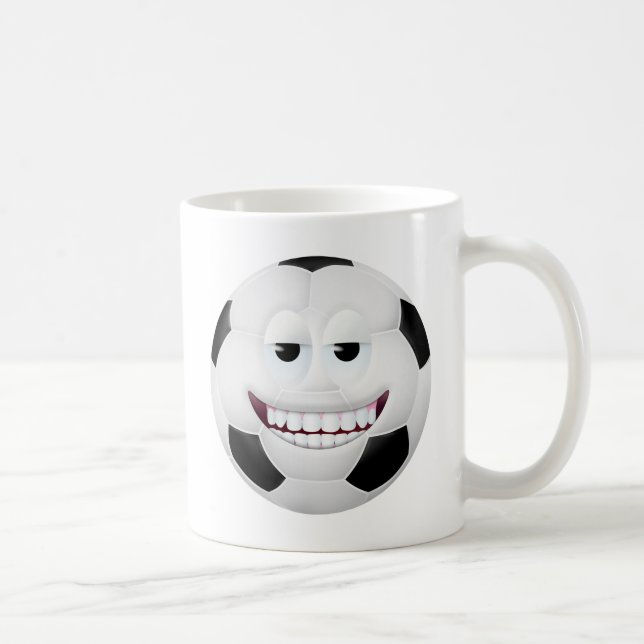 Soccer Ball Face 2 Coffee Mug (Right)