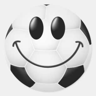 Soccer Ball Face Classic Round Sticker