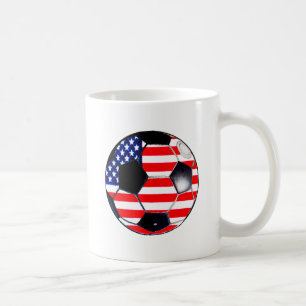 Soccer Ball Flag-USA The MUSEUM Gifts Transp Coffee Mug