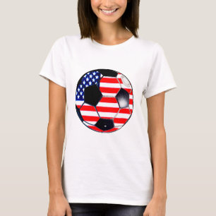Soccer Ball Flag-USA The MUSEUM Gifts Transp T-Shirt