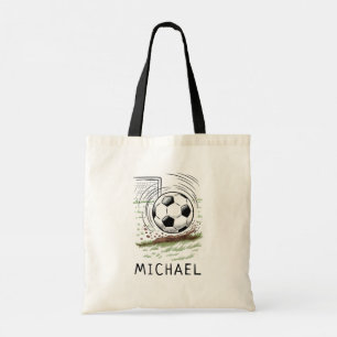 Soccer Ball Football Add Your Name Personalised Tote Bag