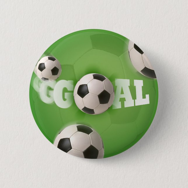 Soccer Ball Football Goal - Button (Front)