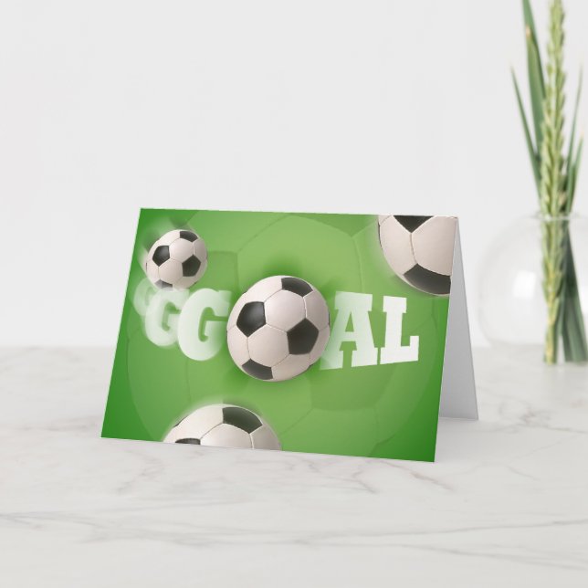 Soccer Ball Football Goal - Greeting Card (Front)