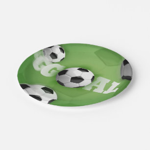 Soccer Ball Football Goal - Paper Plate