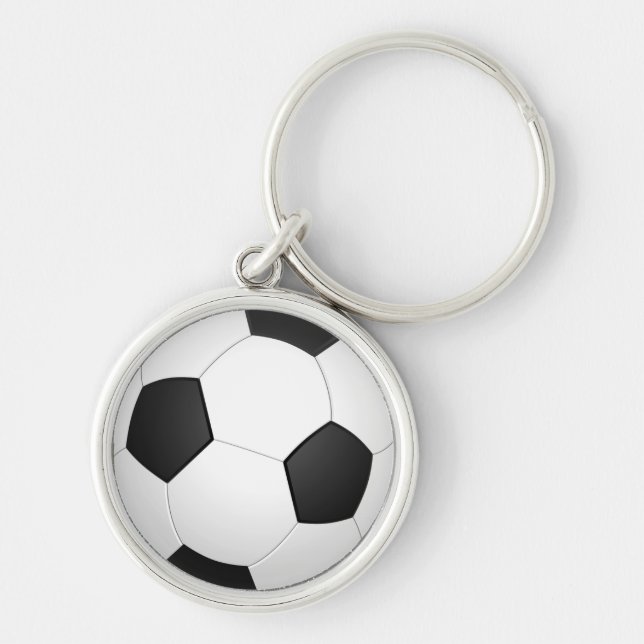 Soccer Ball Football Illustration Keychain (Front)