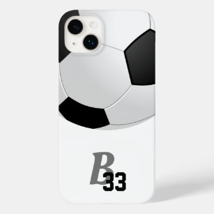 Soccer Ball Football Monogram Number Kids Sports Case-Mate iPhone 14 Plus Case
