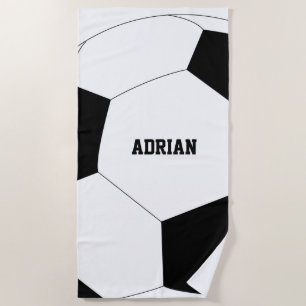 Soccer Ball Football Personalised   Beach Towel