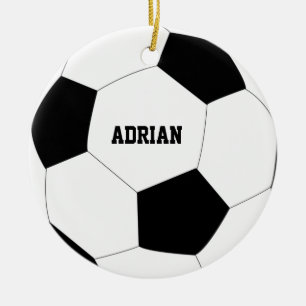 Soccer Ball Football Personalised  Ceramic Ornament