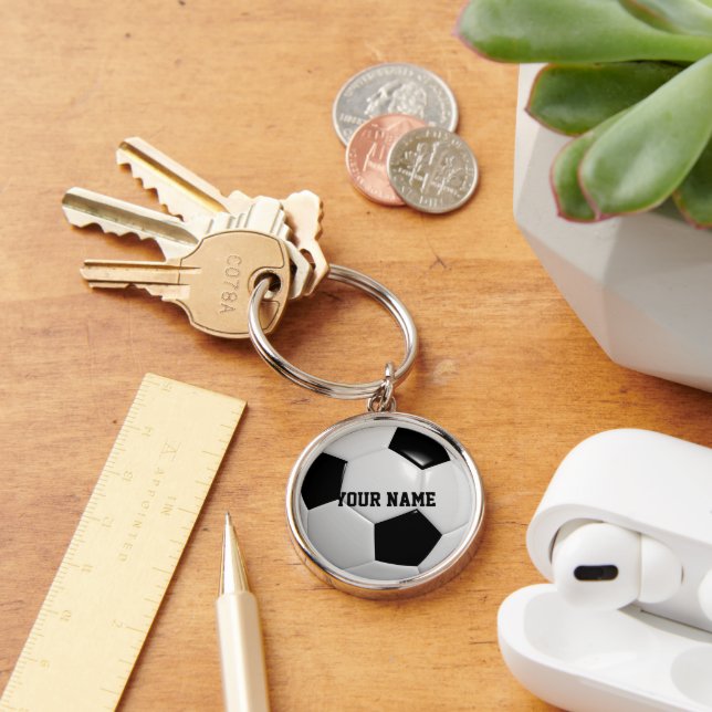 Soccer Ball Football Personalised Keychain (Desk)