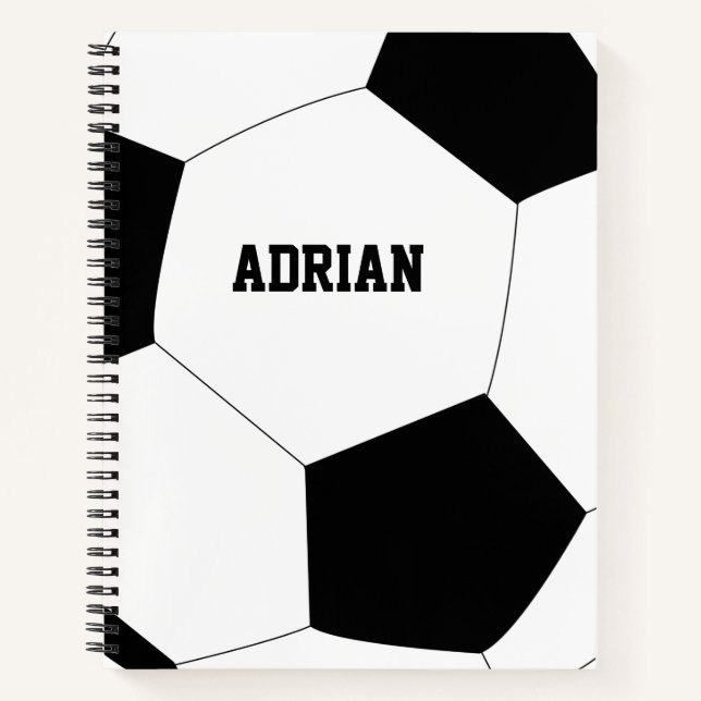 Soccer Ball Football Personalised  Notebook (Front)