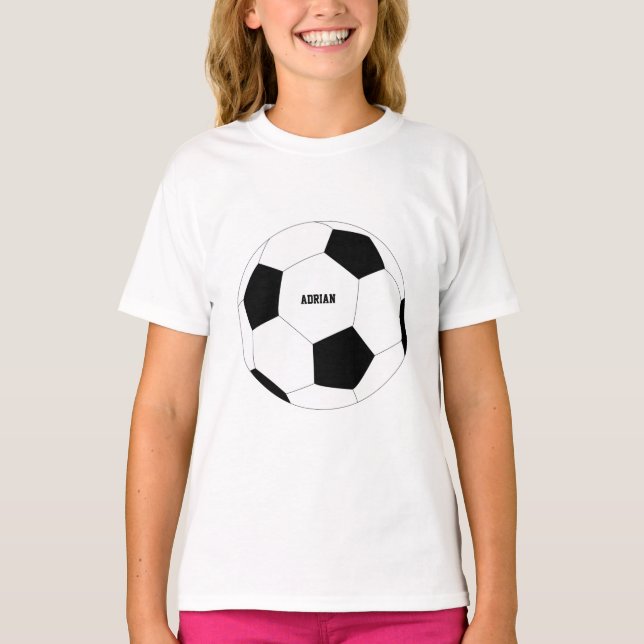 Soccer Ball Football Personalised  T-Shirt (Front)