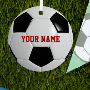 Soccer Ball Football Personalized Metal Tree Decoration