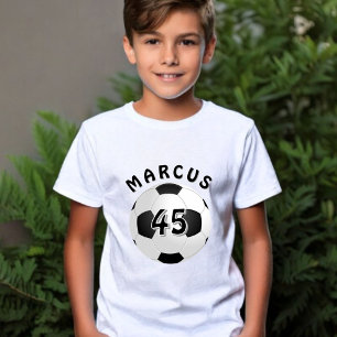 Soccer Ball Football Player Name Number T-Shirt