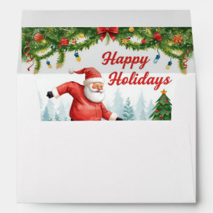 Soccer Ball for Christmas with Santa Claus  Envelope