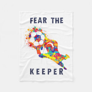 Soccer Ball Funny Goalie Keeper Quote Fleece Blanket