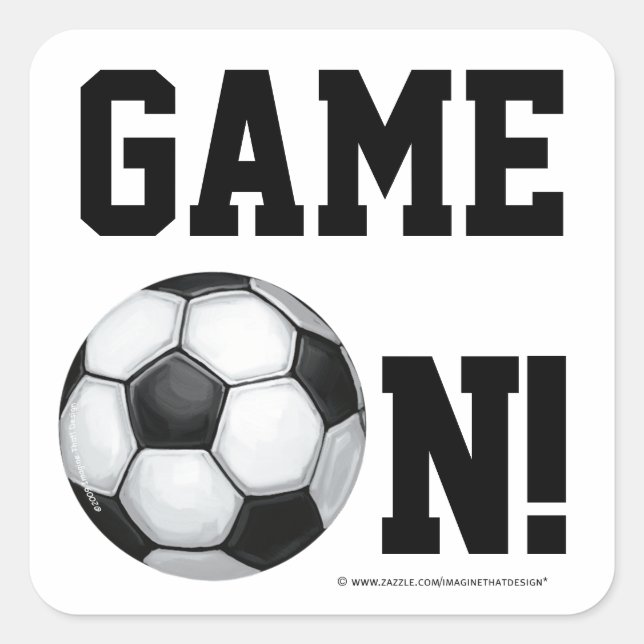 Soccer Ball Game On Stickers (Front)