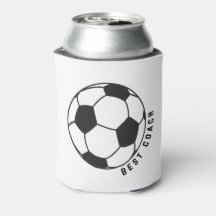 Soccer Ball Graphic Can Cooler - Soccer Coach Gift