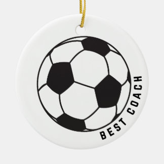 Soccer Ball Graphic Coach Gift Ceramic Ornament