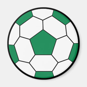 Soccer Ball Green Magnet