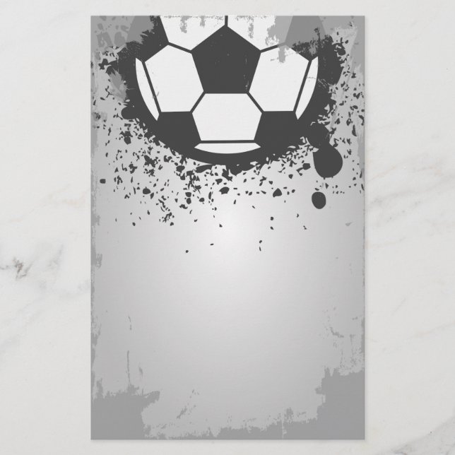 Soccer ball grunge background Stationery (Front)