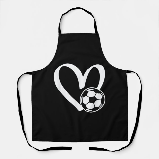Soccer Ball Heart Apron (Front)