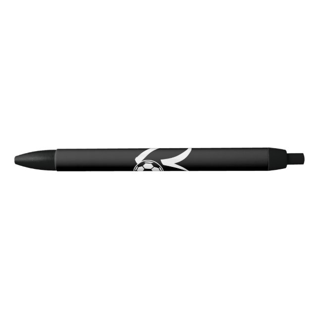 Soccer Ball Heart Black Ink Pen (Front)