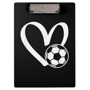 Soccer Ball Heart Clipboard