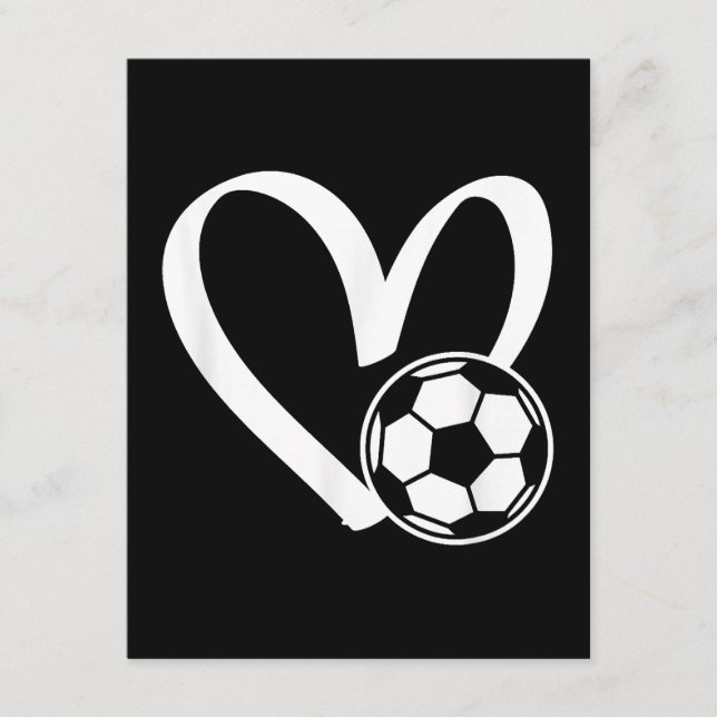 Soccer Ball Heart Enclosure Card (Front)