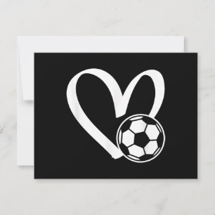Soccer Ball Heart Holiday Card