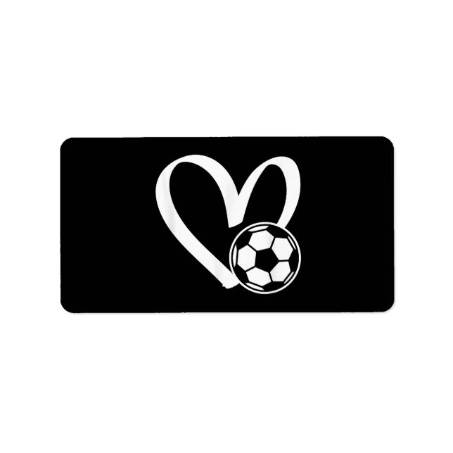Soccer Ball Heart Label (Front)
